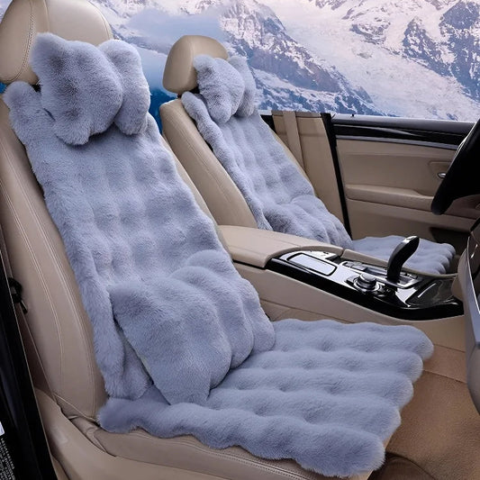 🚗Bestes Geschenk für Auto🎁 Luxus verdickt Plüsch Auto Sitzkissen Set